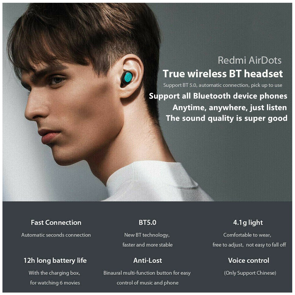 Tai nghe Bluetooth 5.0 A6S Pro Tws có hộp sạc chất lượng cao điện thoại thông minh