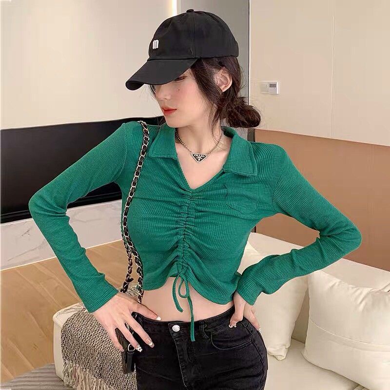 Áo thun gân dây rút xinh GB09012