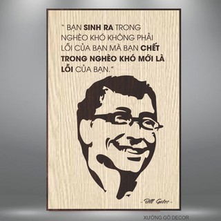 Tranh Treo Tường Bill Gates Trang Trí Văn Phòng Làm Việc Tạo Động Lực