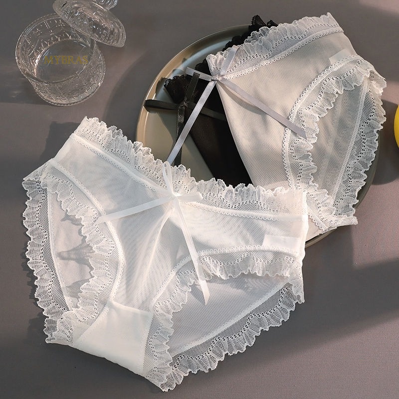 Quần Lót Mỏng Phối Ren Thoáng Khí Thân Thiện Với Làn Da Cho Nữ