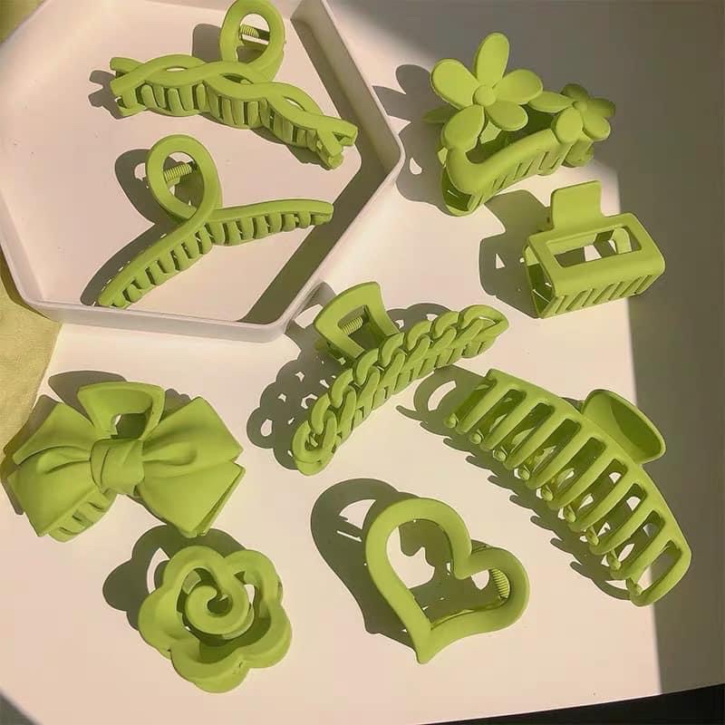 SÉT 9 KẸP NGOẠM TÓC MÀU XANH BƠ