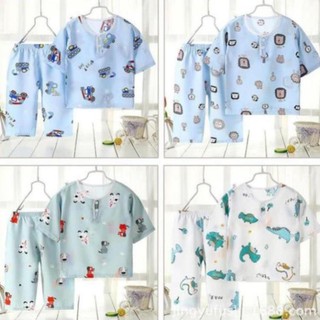 (hh1303)  Bộ ngủ cotton lụa cho bé hàng Quảng Châu