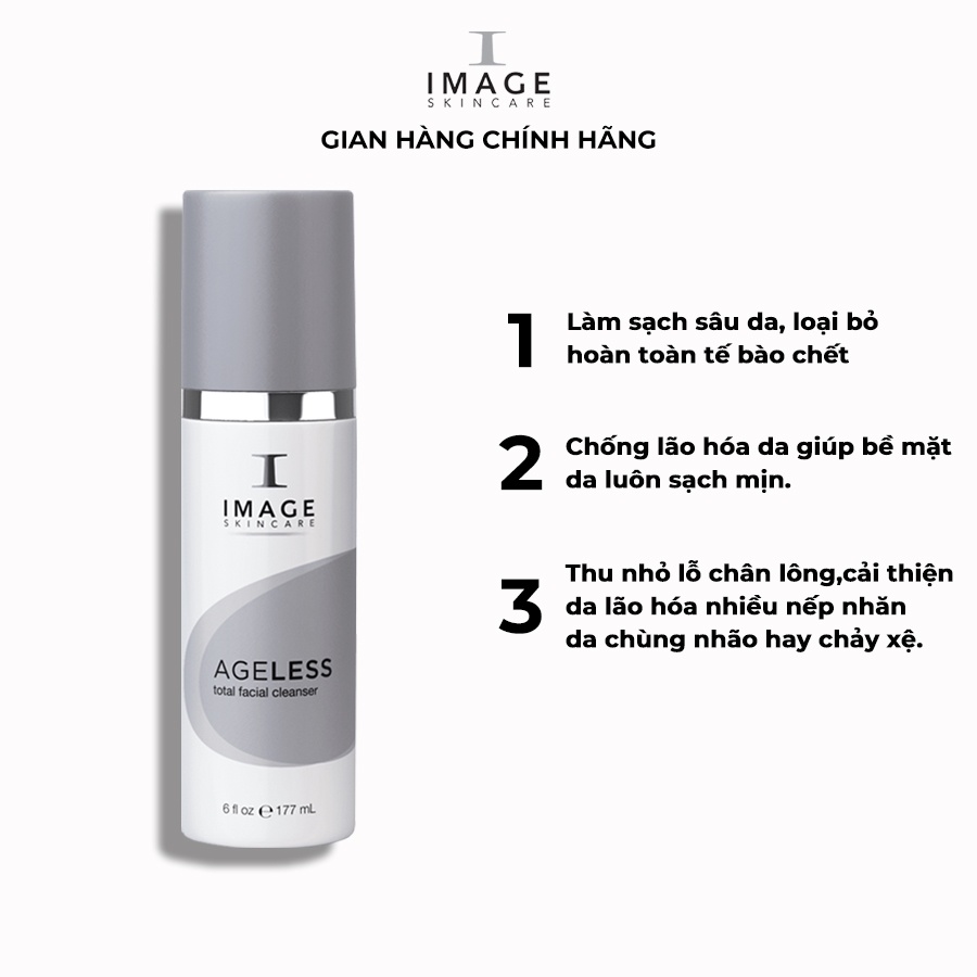 Sữa rửa mặt chống lão hóa da IMAGE SKINCARE AGELESS TOTAL FACIAL CLEANSER 177ml