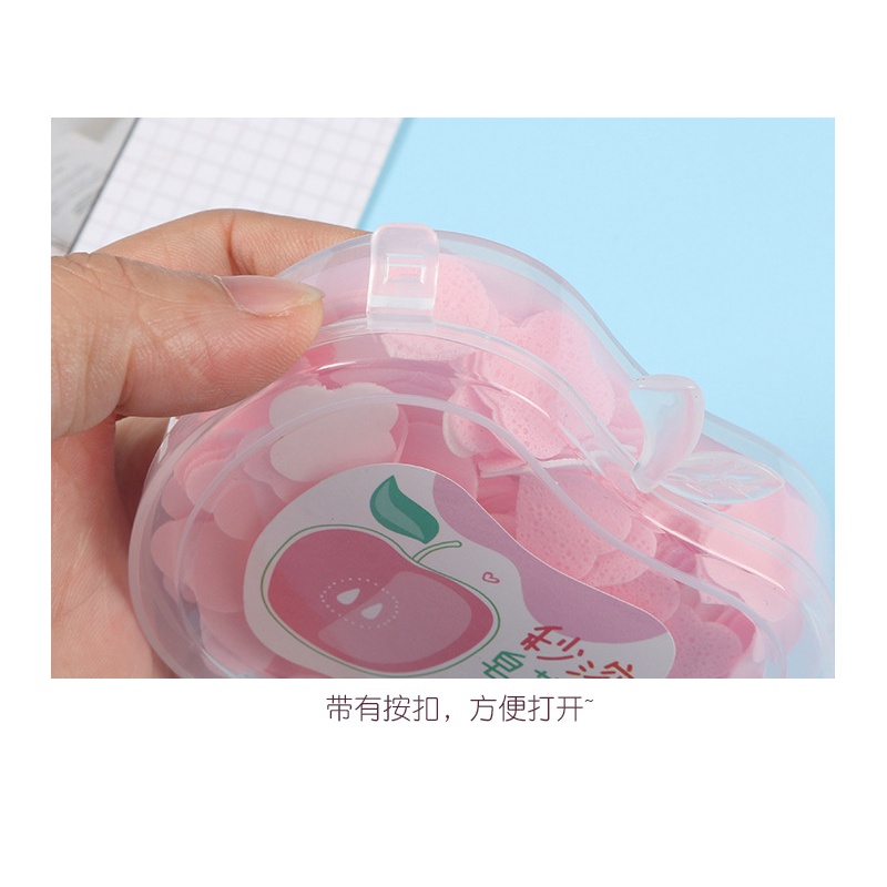Combo 3 hộp xà bông giấy rửa tay diệt khuẩn hình trái táo thơm tho tiện dụng trọng lượng 27g Viên viên store