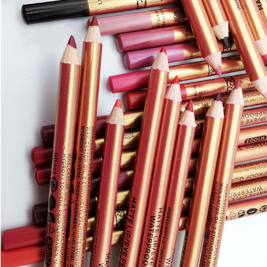 Bút Kẻ Viền Môi Màu Lì Chống Thấm Nước Lâu Trôi Không Dính