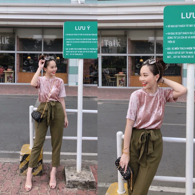 Set áo hồng đỏ
