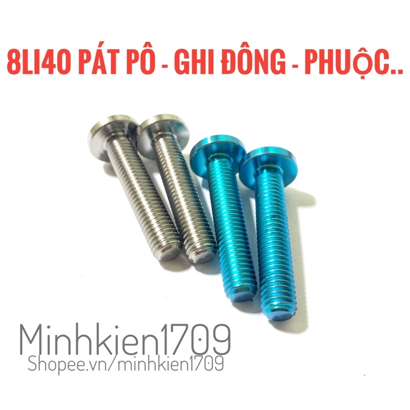 Ốc titan 8li40 pát pô ghi đông ốc phuộc các loại xe