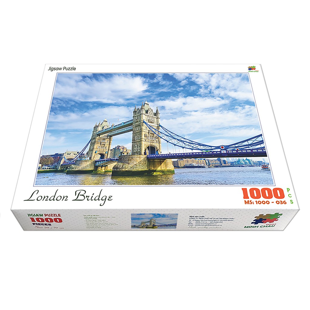 Bộ Tranh Xếp Hình Minh Châu 1000 Mảnh Ghép Kích Thước 50x80cm – London Bridge