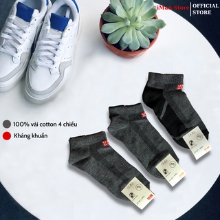 Tất Chân Nam Cổ Ngắn Uniq, Combo 05 đôi Vớ Nam Cổ Ngắn Vải Cotton Cao Cấp iMan Store