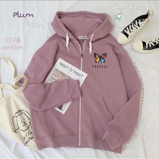 [ PINK ] Áo Khoác nỉ Hoodie BƯỚM