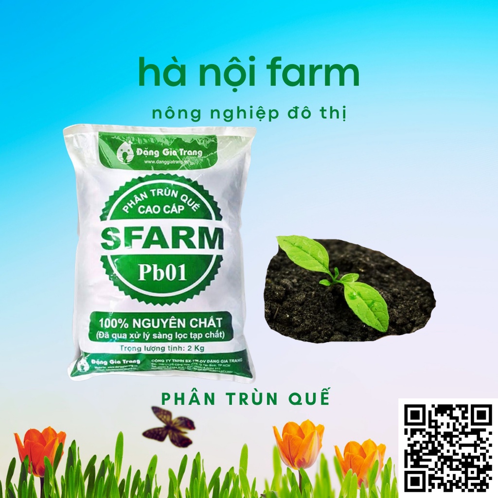 2kg Phân Trùn Quế SFARM  Dạng Bột  Cao Cấp Chuyên Dùng Cho Rau Sạch, Hoa VÀ Cây Cảnh