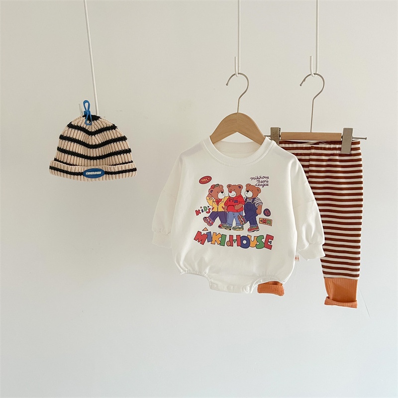 Áo Khoác Tam Giác Vải cotton Mềm Mại Thoải Mái In Hình Gấu Dành Cho Bé Trai Và Bé Gái