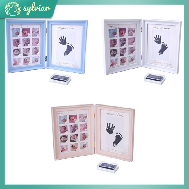 Khung ảnh in dấu tay chân em bé lưu giữ kỉ niệm sinh nhật xinh xắn