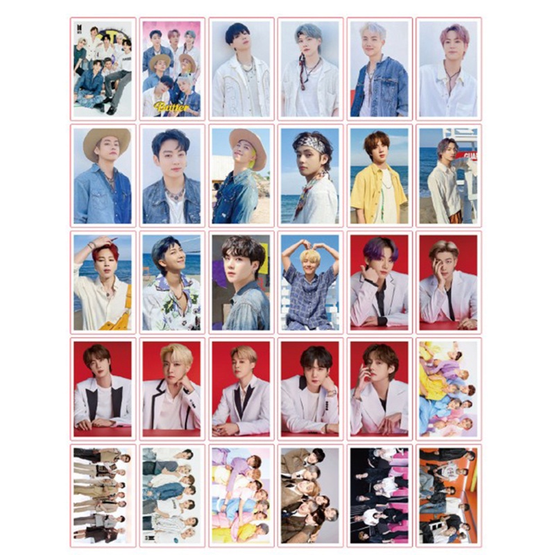 Set 30 tấm thẻ ảnh HD hình nhóm nhạc BTS