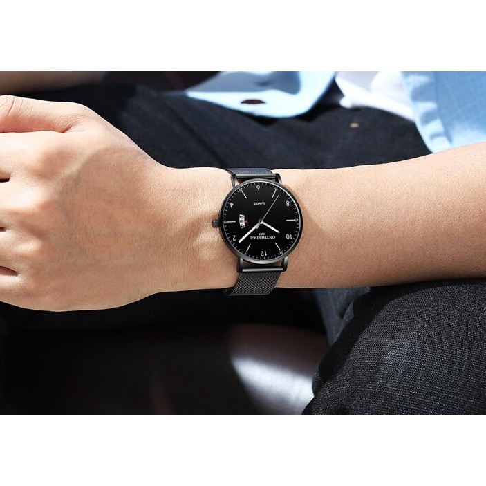 Đồng hồ nam dây lưới thép clasical Ontheedge RZY035 (fullbox) | BigBuy360 - bigbuy360.vn