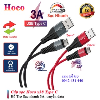 Cáp sạc và truyền dữ liệu siêu tốc đô HOCO X38 X14 chuẩn Type c Hỗ trợ sạc cho Samsung, vivo, huawei , xiaomi, oppo