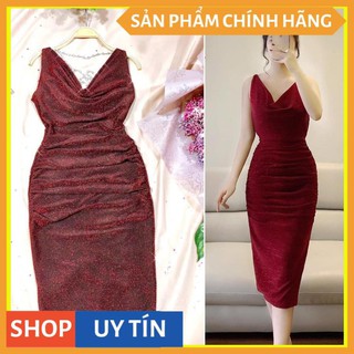 Đầm Dự Tiệc boddy Kim tuyến cao cấp cổ đổ cuốn hút , phong cách đi tiệc tùng,  đi bar  thì hết sảy luôn VADA (VĐ 567)