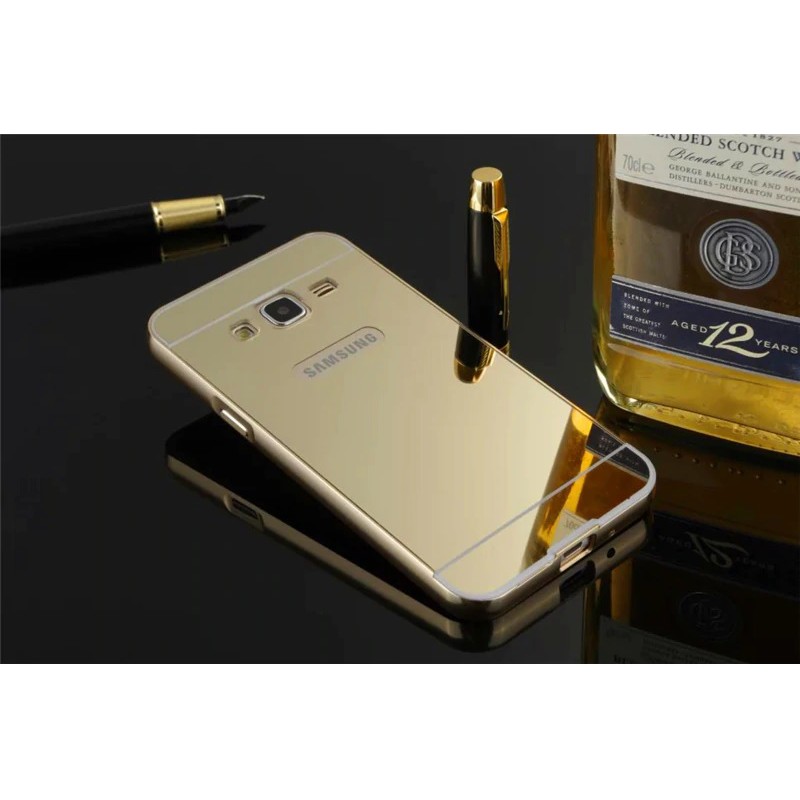 [Giá rẻ nhất ] Ốp lưng Samsung Galaxy J2, J3, J3 2016 tráng gương viền kim loại
