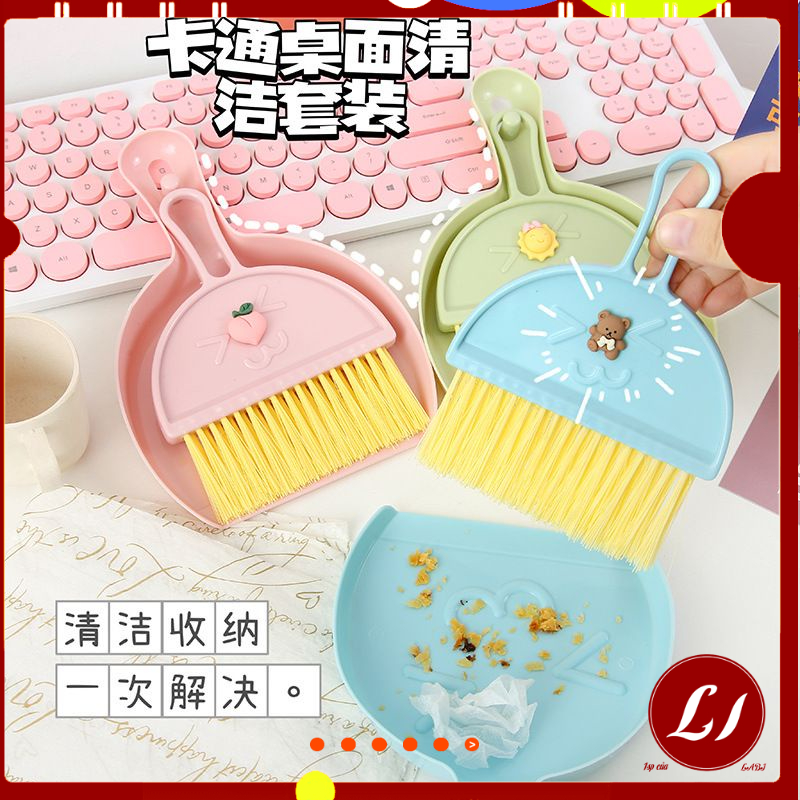 BỘ CHỔI QUÉT MINI HOA QUẢ sạch kẽ nhỏ, bàn phím đa năng