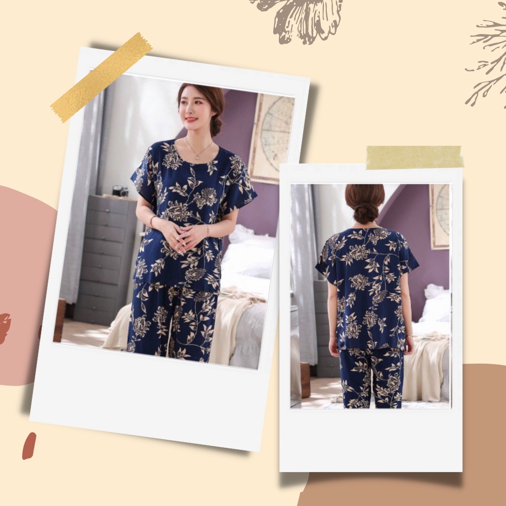 [Hàng Quảng Châu]Bộ lanh (cotton) nữ trung niên kiểu đẹp mặc nhà tặng mẹ - Thời trang trung niên nữ cao cấp Vvie Ladies