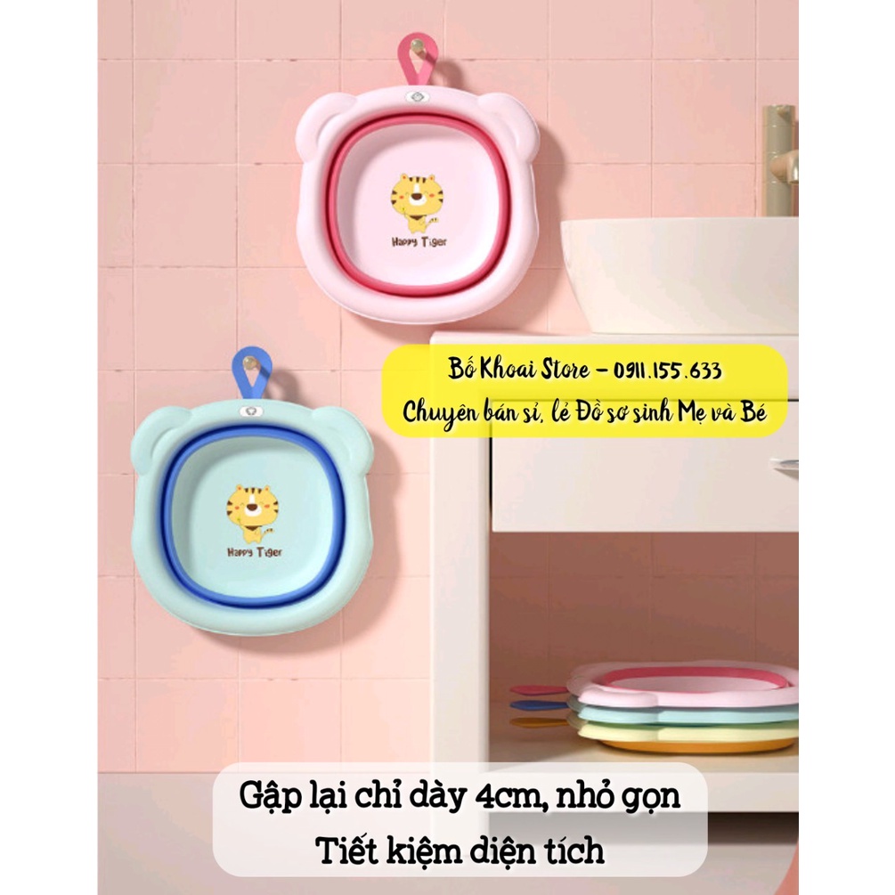 Chậu rửa mặt gập gọn - Chậu gập gọn hình Hổ - Bố Khoai Store
