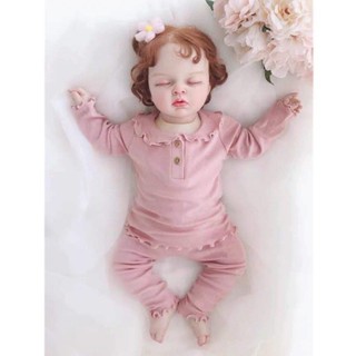 Xả Set cổ bèo 2 cúc điệu đà cho bé gái