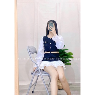 Áo kiểu nữ phối tay bồng