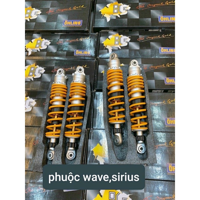 cặp phuột ohlin vàng gắn wave deam sius