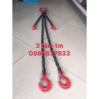 Dây xích cẩu 2 sợi 2 tấn 1.2m móc thu ngắn xích tại Máy NTT bảo hành dài hạn nâng hạ hiệu quả an toàn
