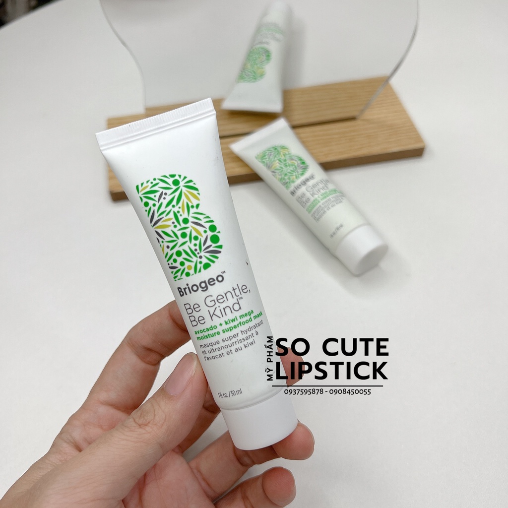 Mặt nạ dưỡng tóc BRIOGEO Be Gentle, Be Kind™ Avocado + Kiwi Mega Moisture Superfoods Hair Mask
