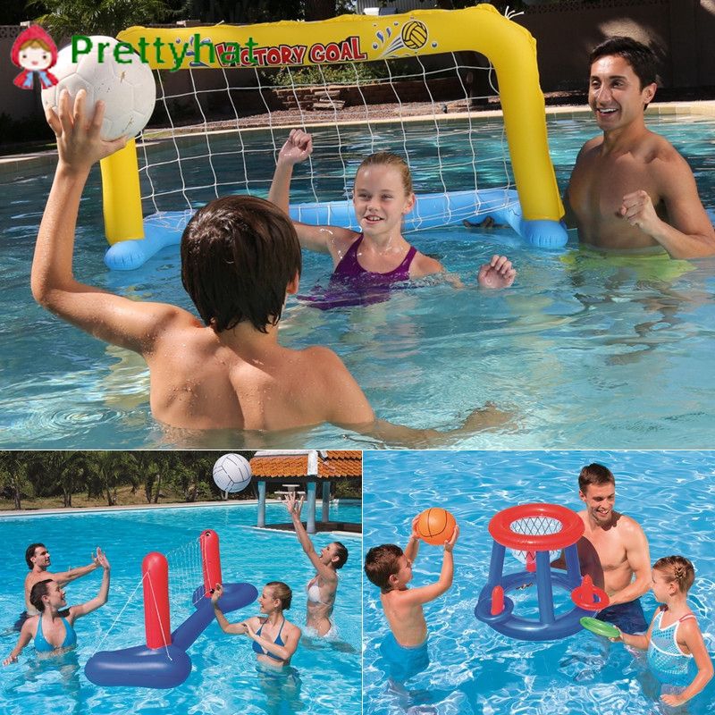 PVC Inflatable Water Floating Handball   Adult Children Swimming Pool Entertainment Fun  Toy Handball Game Toy 『Prettyhat 』