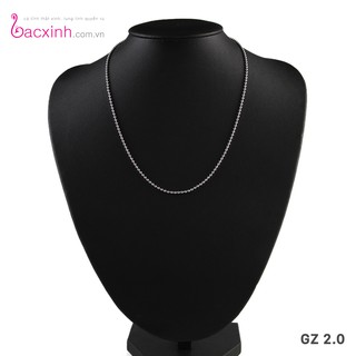 Dây chuyền bạc Ý 925 Bạc Xinh Huệ Ngân Dây bi trơn GZ2.0