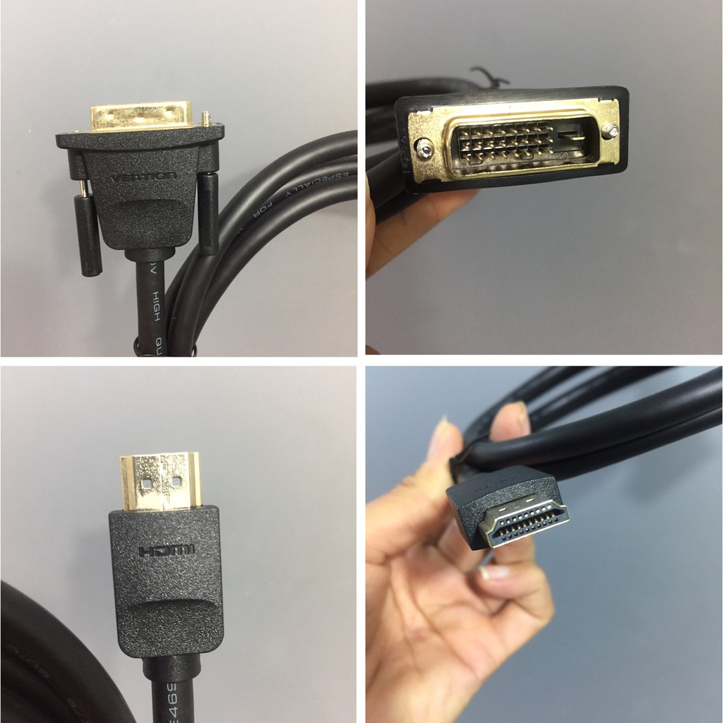 Cáp chuyển đổi 2 chiều HDMI và DVI 24+1 Vention ABFBG