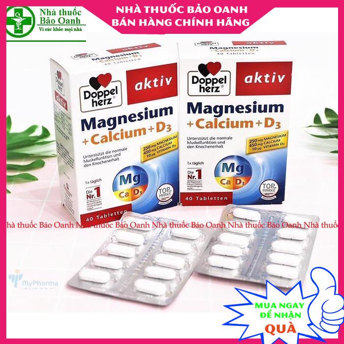 Bổ sung Canxi, Magie và D3 Aktiv Magnesium Calcium D3 - nhập khẩu từ Doppelherz Đức, phòng loãng xương