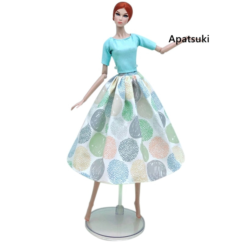 Thời Trang set Áo Và Chân Váy Xinh Xắn Cho Búp Bê barbie Tỉ Lệ 1 / 6