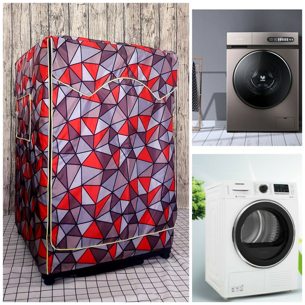 Bọc trùm máy giặt chống thấm vải dù loại dày dành cho máy giặt Electrolux Inverter 9 kg EWF9024BDWB(R:60xS:67xC:85)