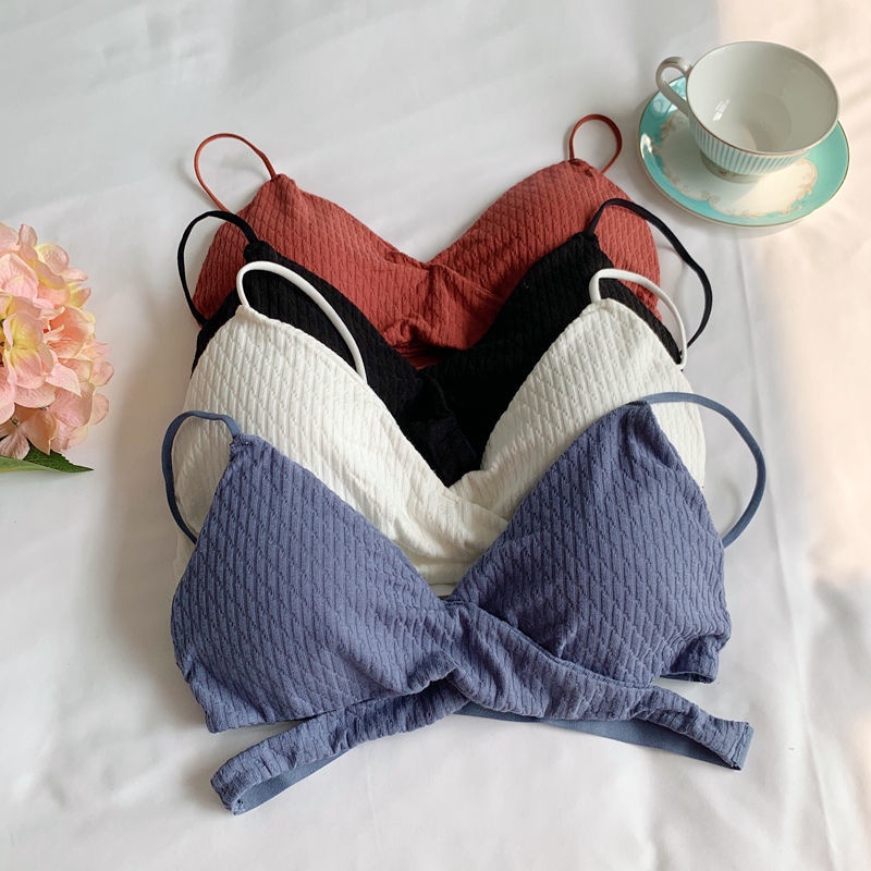 Áo Ngực Không Gọng Kiểu Dây Đan Chéo Mới