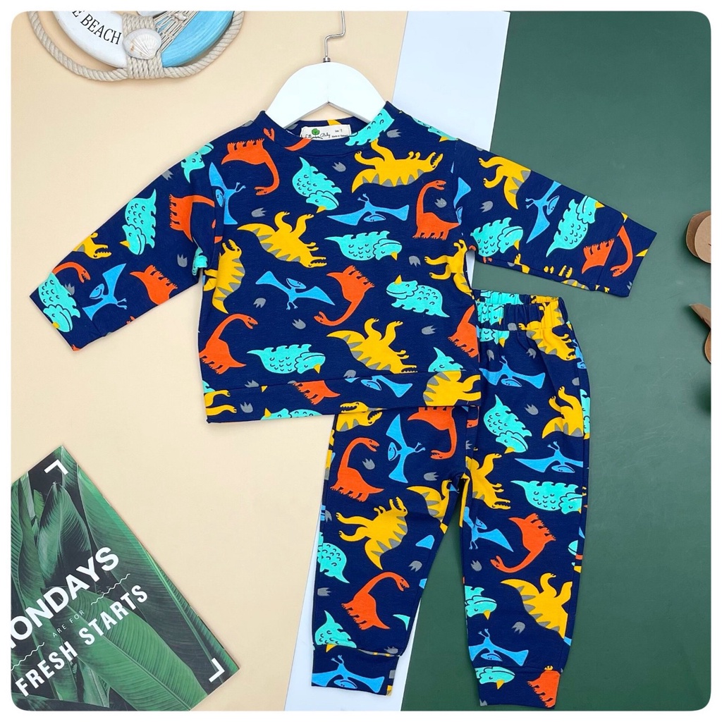 Thu Đông: Bộ Nỉ Da Cá Bé Trai BNDCBT32 Thương Hiệu Litibaby size 1-5, dành cho bạn từ 9kg đến 19kg( vải mỏng)