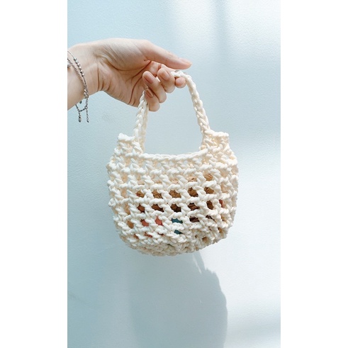 Túi lưới mini handmade nữ tính phong cách Hàn Quốc