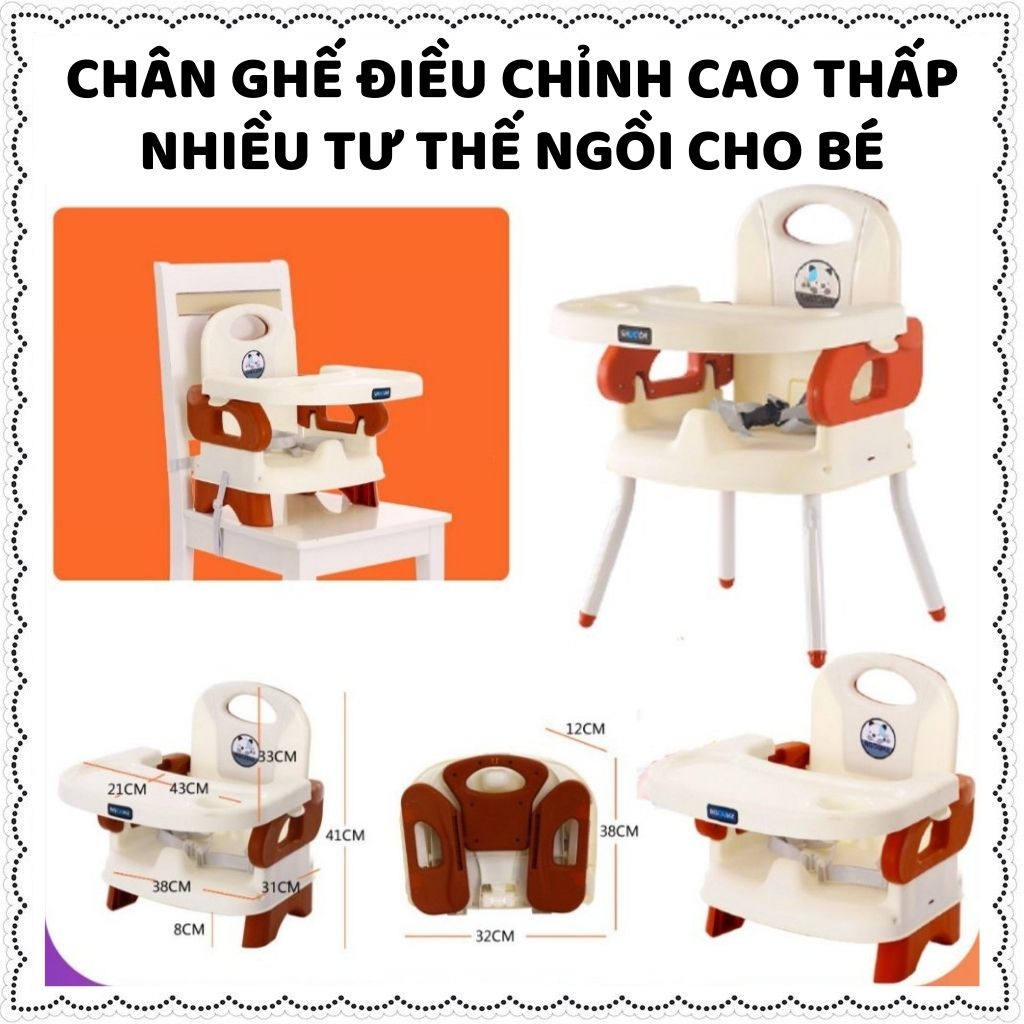 Ghế ăn dặm cho bé Shuoda hình gấu 2 chế độ ngồi ăn dặm kiểu nhật và BLW cho bé từ 6 tháng chính hãng Zozon phân phối