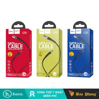 Cáp sạc iphone hoco u39 usb to lightning dây bọc vải dài 1.2m