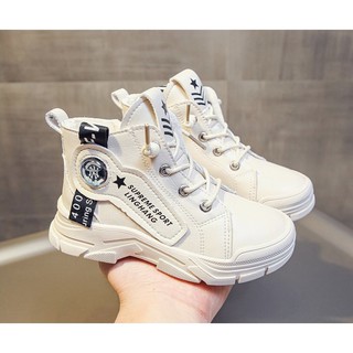 (KÈM ẢNH THẬT)Giày thể thao da cổ thấp cho bé trai ,bé gái EB005