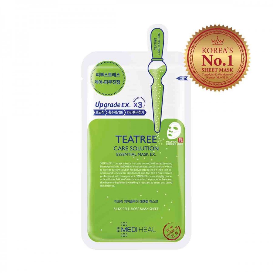 Mặt Nạ Ngăn Ngừa Mụn Chứa Tinh Chất Trà Mediheal Teatree Care Solution Essential Mask EX