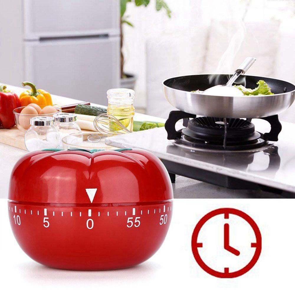 Đồng Hồ Hẹn Giờ Nấu Ăn 60 Phút Dạng Xoay Hình Quả Cà Chua|Đồng Hồ Báo Thức Đếm Ngược Dùng Cho Nhà Hàng / Nhà Bếp