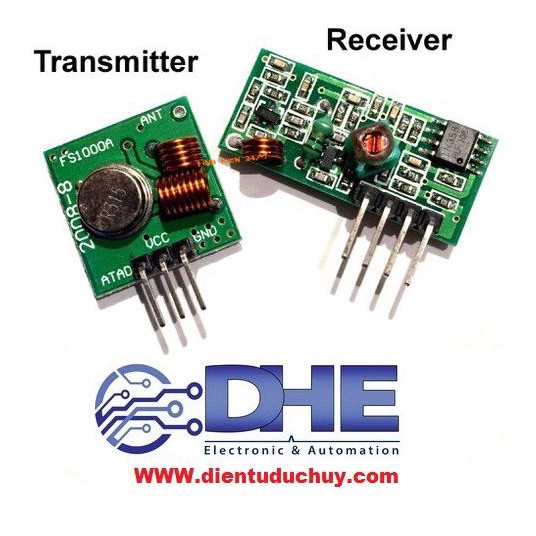 MẠCH THU PHÁT RF TẦN SỐ 433MHZ, 315MHZ, GIAO TIẾP ARDUINO, MCU...