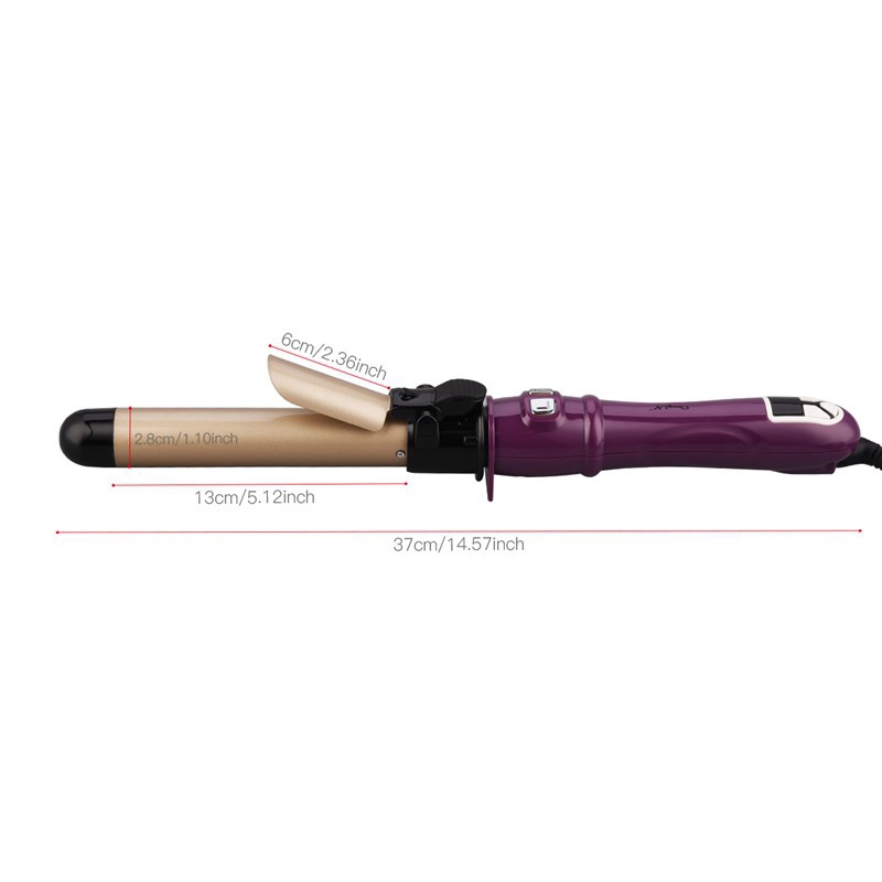 Máy Uốn Tóc CkeyiN Có Thể Điều Chỉnh Nhiệt Độ Hai Vôn Kế Màn Hình LCD 28mm HS461