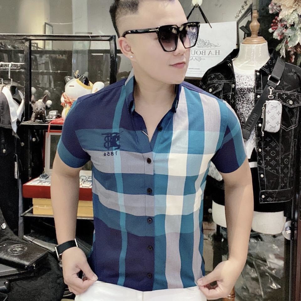Áo Sơ Mi Kẻ BBR Ngắn Tay Nam, Thiết Kế Thời Trang Cao Cấp, Chất Liệu Dày Dặn ( Video Cận Sàn)