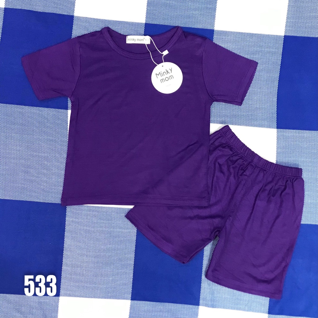 Bộ Minky Mom Cộc Tay, Ngắn Tay. Bộ Mimky Mom siêu mềm mịn mát cho bé trai bé gái, Size Từ 80-150.