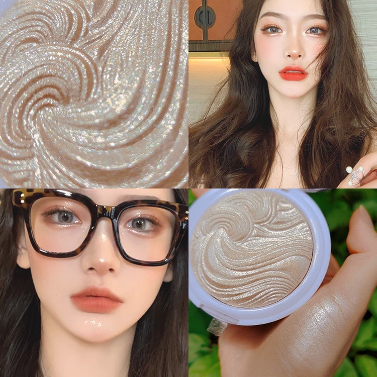 Phấn Trang Điểm Độ Bóng Cao Ánh Ngọc Trai Lấp Lánh Siêu Sáng Kiềm Dầu Độ Bóng Cao