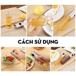 Bình Xịt Dầu Ăn Thuỷ Tinh 100ml
